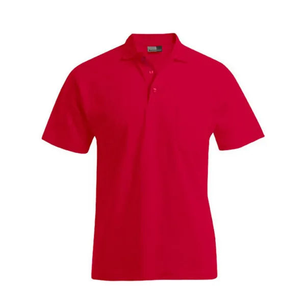 poloshirt heavy quality promodoro rood voorzijde 24e4100
