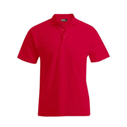 poloshirt heavy quality promodoro rood voorzijde 24e4100