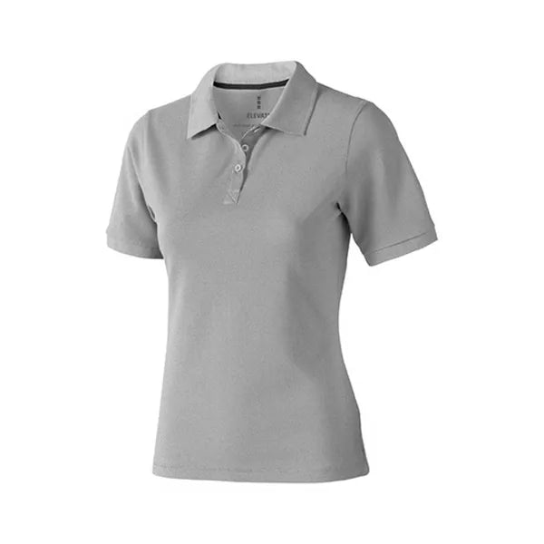polo shirt katoen elevate grijs melange voorzijde 24el38081