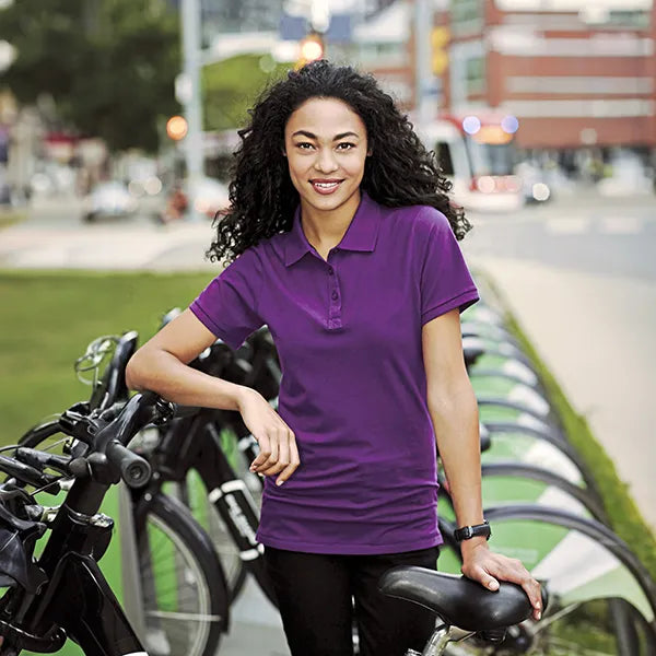 polo shirt katoen elevate plum sfeerfoto 24el38081