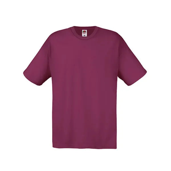 T shirt men ronde hals regular fit bordeaux 24f110
