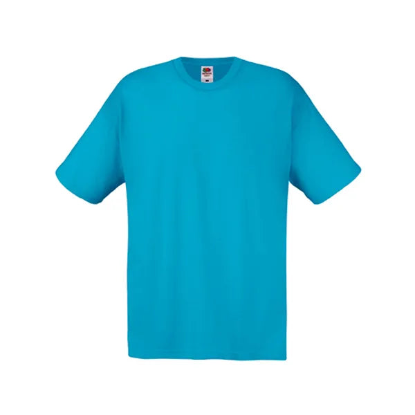 t shirt heren ronde hals regular fit azuur blauw 24f110