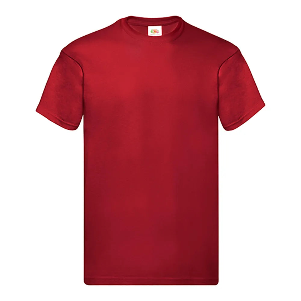 T shirt men ronde hals regular Brick Red 24f110