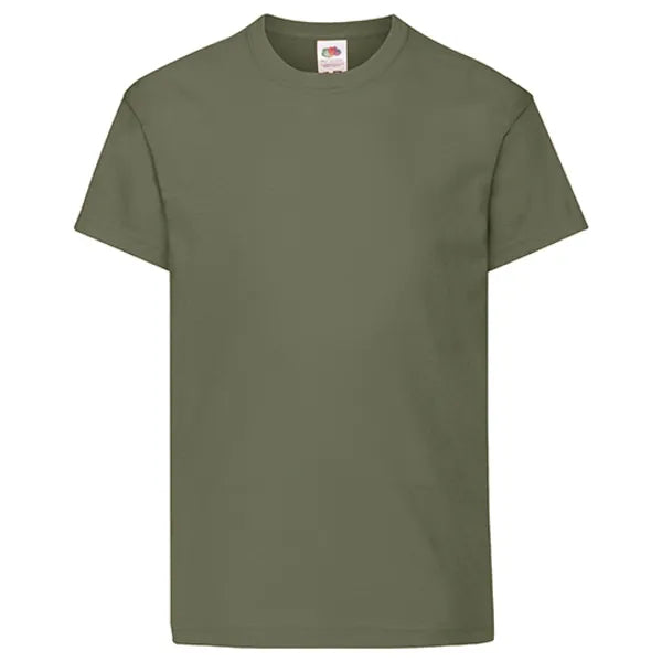 Fruit of the Loom kinder-T-shirt, Olijfgroen - 24F110K