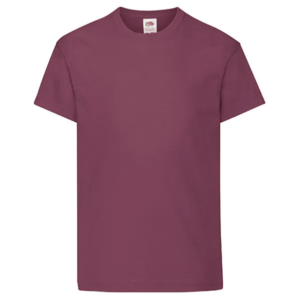 t-shirt original 140 gram burgundy voorzijde 24f110k