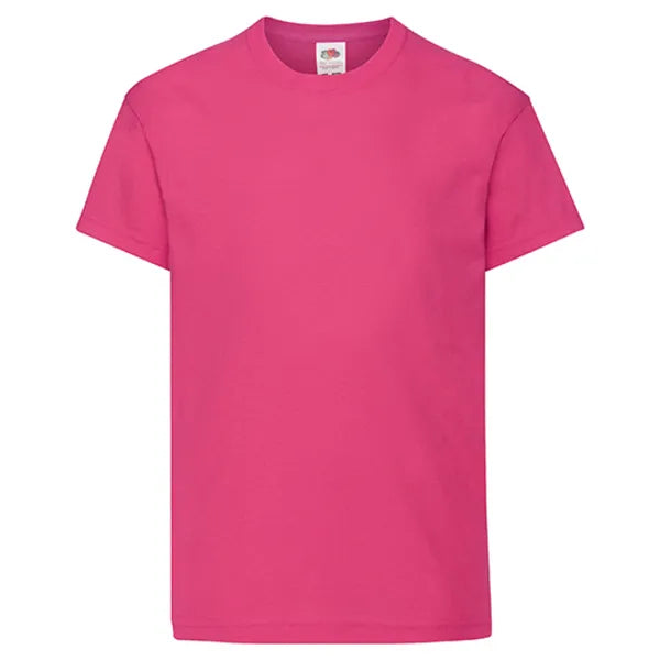 t-shirt original 140 gram fuchsia voorzijde 24f110k