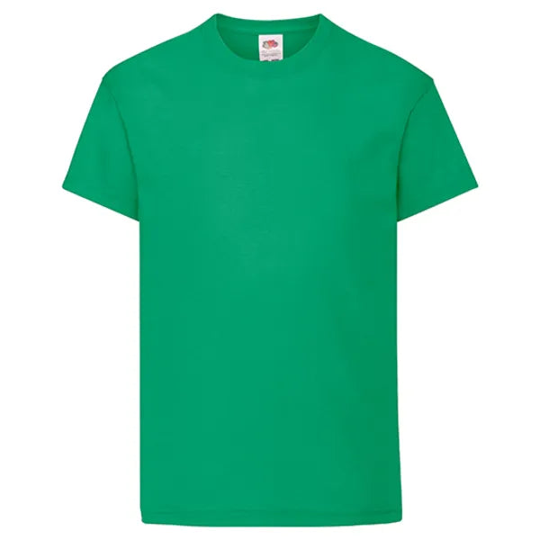 t-shirt original 140 gram kelly groen voorzijde 24f110k