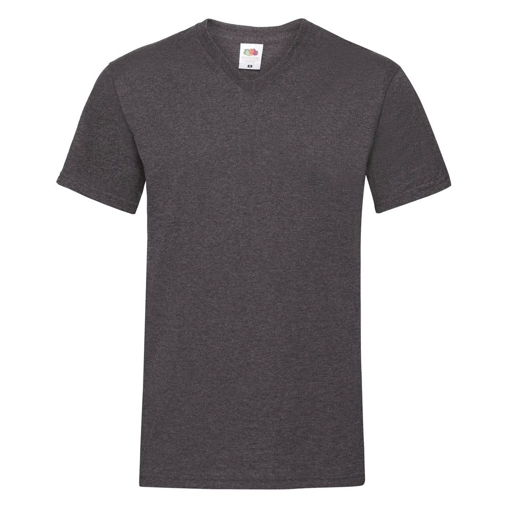 t shirt v hals fruit of the loom donker grijs voorzije 24f270