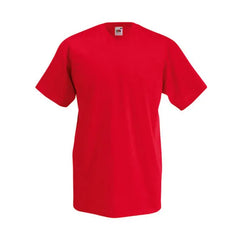 V-hals T-shirt van Fruit of the Loom - Rood