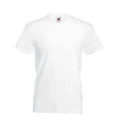 V-hals T-shirt van Fruit of the Loom - Wit