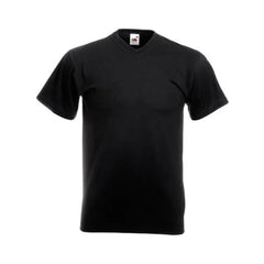 V-hals T-shirt van Fruit of the Loom - Zwart