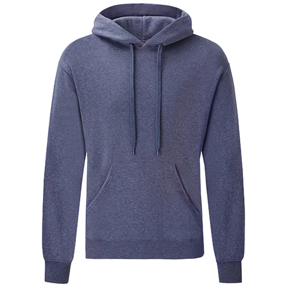 hoodie sweatshirt capuchon heren heather navy voorzijde 24f421