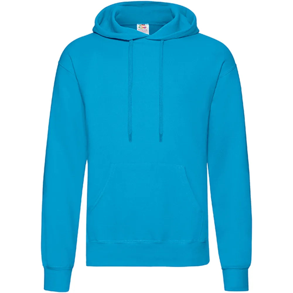 hoodie sweatshirt capuchon heren azure blue voorzijde 24f421