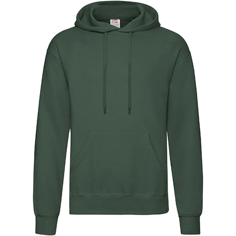hoodie sweatshirt capuchon heren bottle green voorzijde 24f421