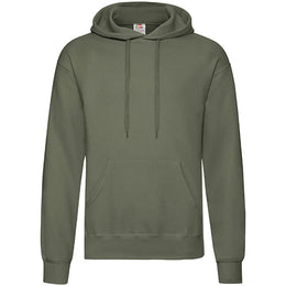 hoodie sweatshirt capuchon heren classic olive voorzijde 24f421