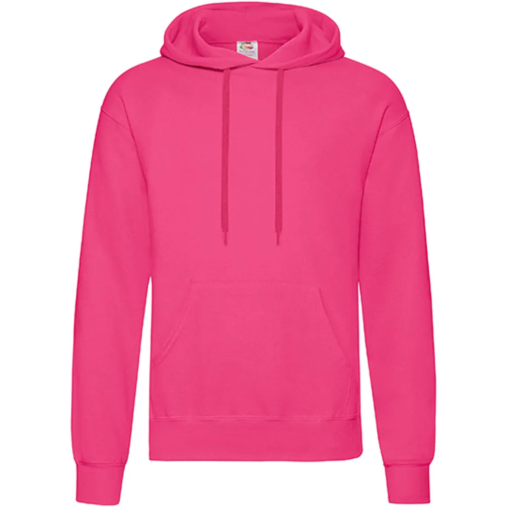 hoodie sweatshirt capuchon heren fuchsia voorzijde 24f421