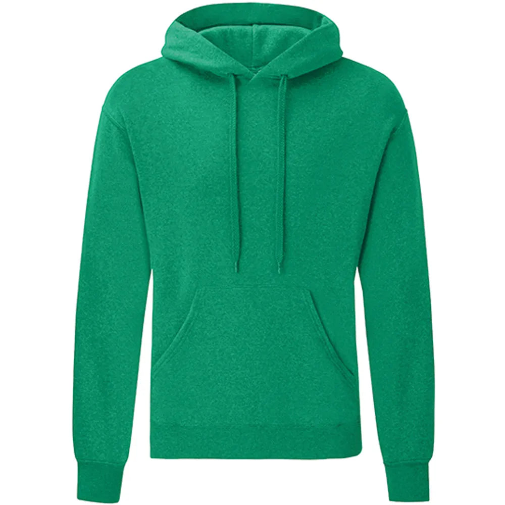 hoodie sweatshirt capuchon heren heather green voorzijde 24f421