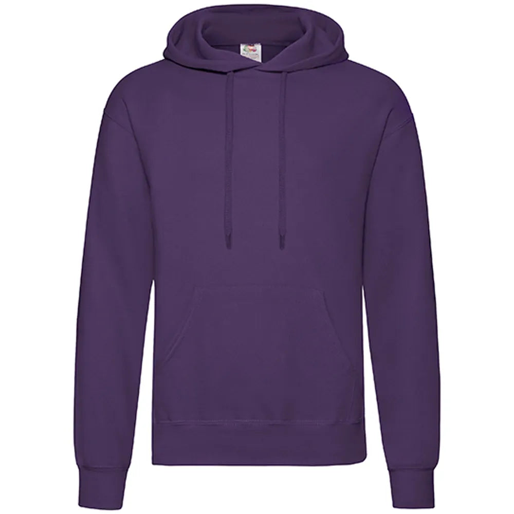 hoodie sweatshirt capuchon heren paars voorzijde 24f421
