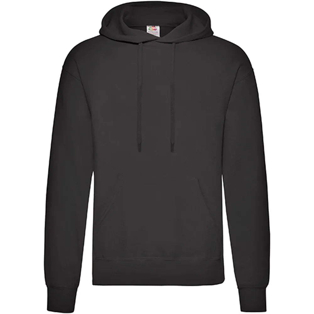 hoodie sweatshirt capuchon heren zwart voorzijde 24f421