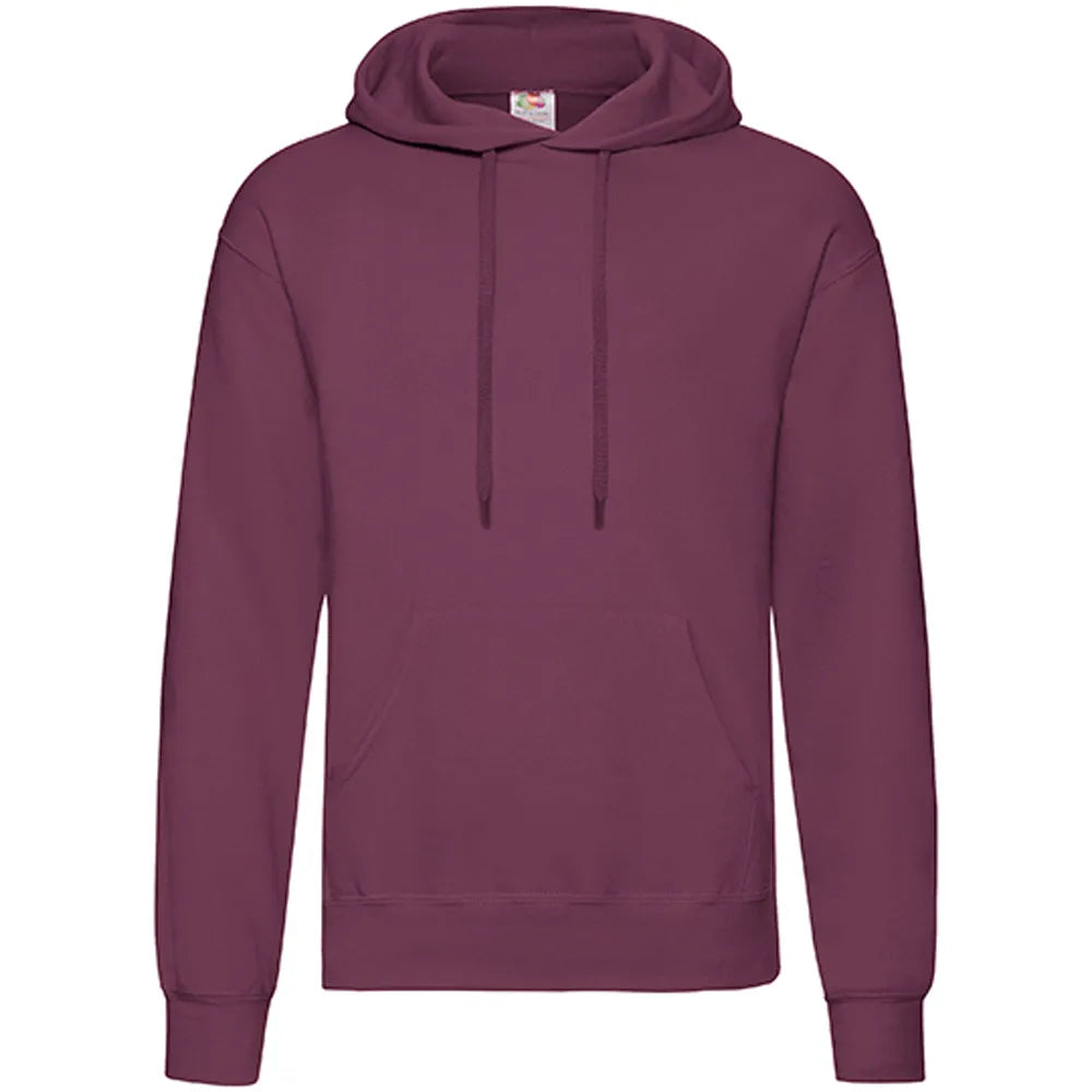 hoodie sweatshirt capuchon heren burgundy voorzijde 24f421