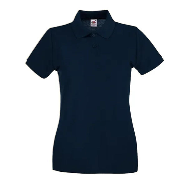polo shirt premium fruit of the loom diep navy voorzijde 24f520