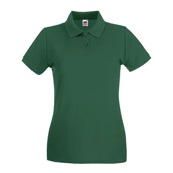 polo shirt premium fruit of the loom flessen groen voorzijde 24f520         
