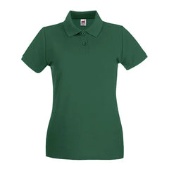 Premium Dames Poloshirt – Fruit of the Loom - Fles Groen