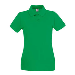 Premium Dames Poloshirt – Fruit of the Loom Groen
