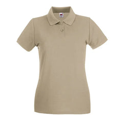 Premium Dames Poloshirt – Fruit of the Loom Nude