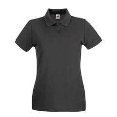 Premium Dames Poloshirt – Fruit of the Loom Antraciet