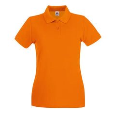 Premium Dames Poloshirt – Fruit of the Loom Oranje