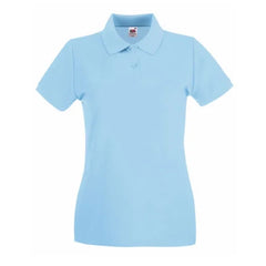 Premium Dames Poloshirt – Fruit of the Loom Zachtblauw