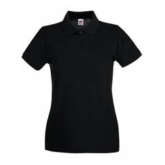 Premium Dames Poloshirt – Fruit of the Loom Zwart