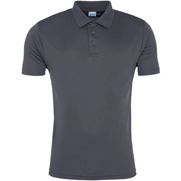 sport polo polyester just cool charcoal voorzijde 24jc021