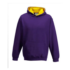 Kids Varsity Hoodie van Just Hoods Paars