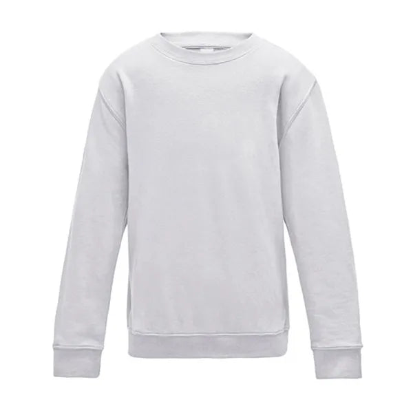 kids awdis sweat just hoods licht grijs voorzijde 24jh030k