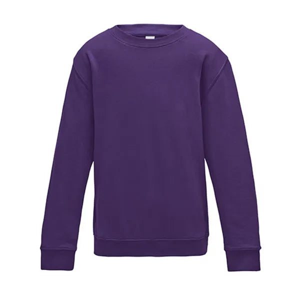 kids awdis sweat just hoods paars voorzijde 24jh030k