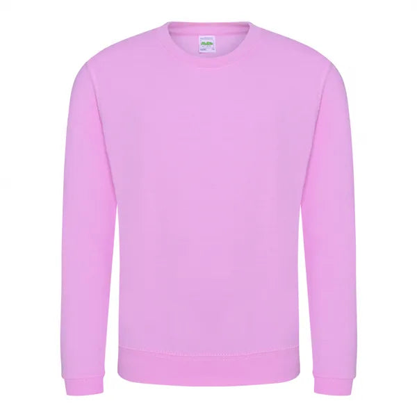 kids awdis sweat just hoods roze voorzijde 24jh030k