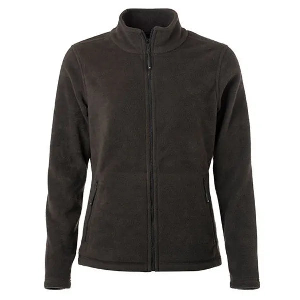 Fleecejas voor dames van James+Nicholson, Antraciet - 24JN781