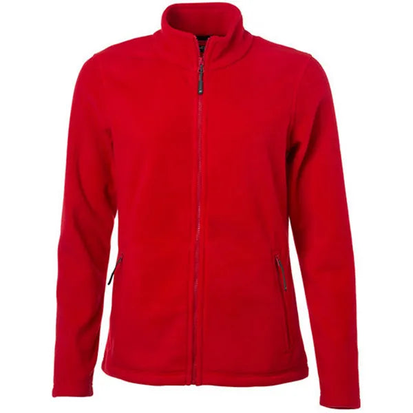 Fleecejas voor dames van James+Nicholson, Rood - 24JN781