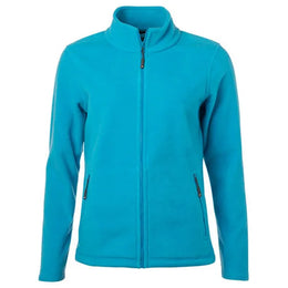 Fleecejas voor dames van James+Nicholson, Turquoise - 24JN781