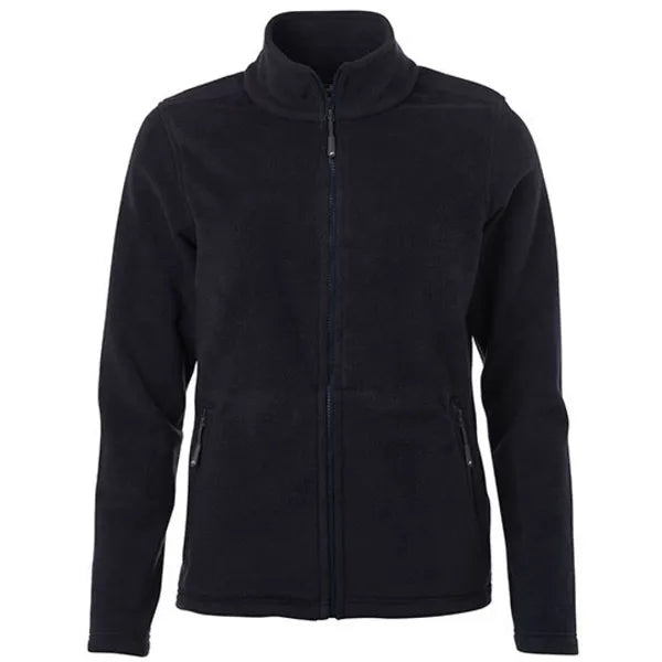 Fleecejas voor dames van James+Nicholson, Zwart - 24JN781