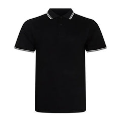 Just Polos Stretch Tipped Polo Zwart - Wit