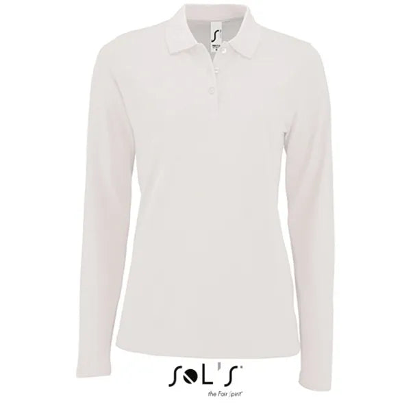 polo shirt lange mouwen sols grijs voorzijde 24l02083