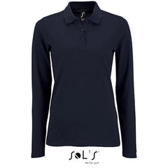Polo Shirt met Lange Mouwen - Sol's Navy