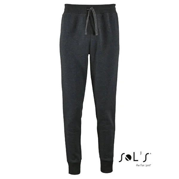 joggingbroek slim fit sols charcoal voorzijde 24l02085