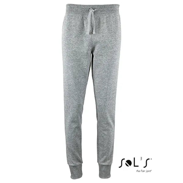 joggingbroek slim fit sols grijs voorzijde 24l02085