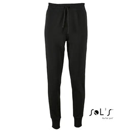 joggingbroek slim fit sols zwart voorzijde 24l02085