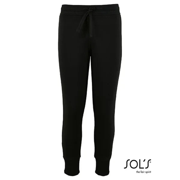 joggingbroek trainingsbroek sols zwart voorzijde 24l02121 
