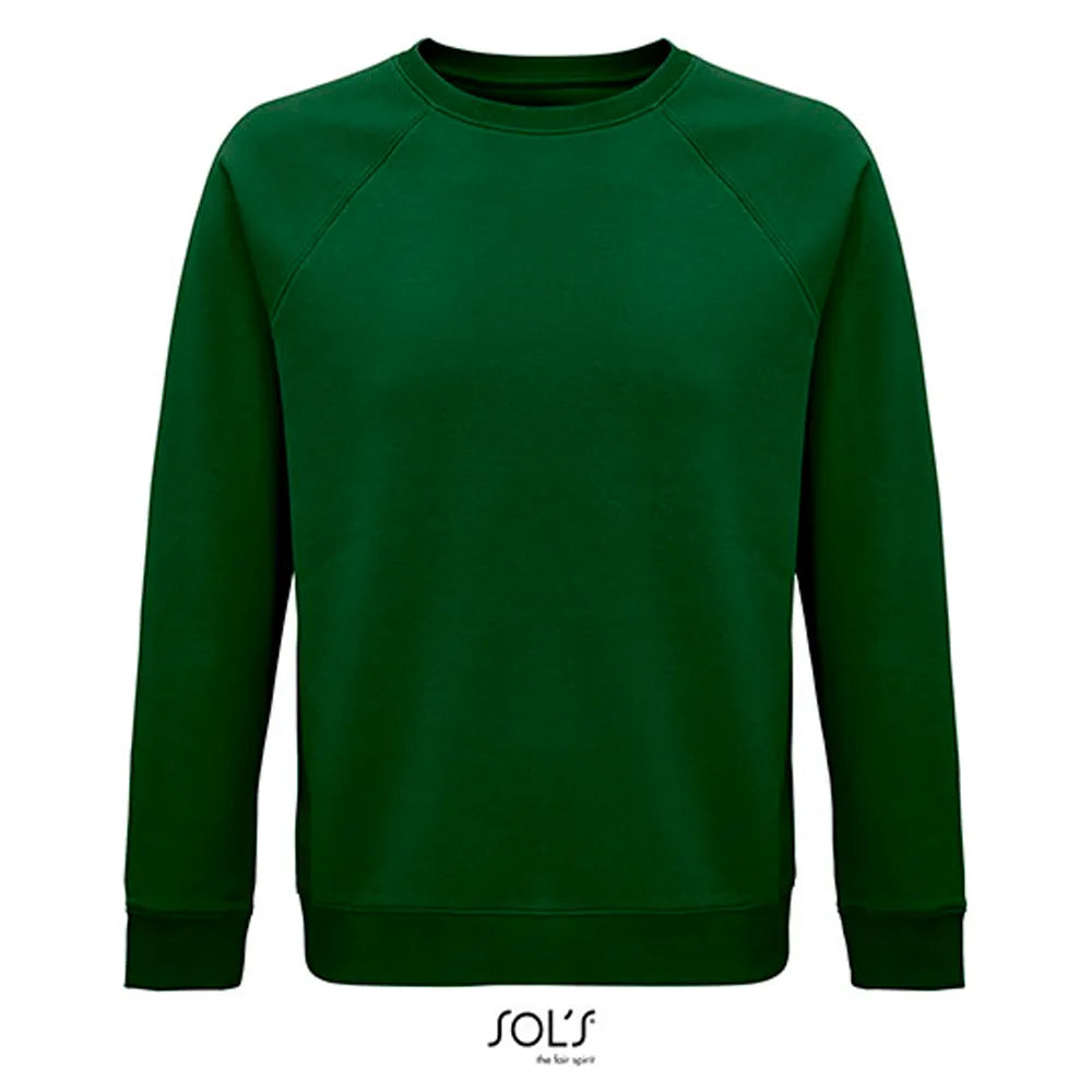 unisex space sweatshirt bio katoen bottle green 24l03567